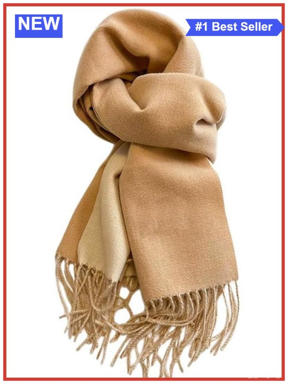 Warm Winter Scarf Acrylic Tassel Shawl Cold Weather Wrap for Women
